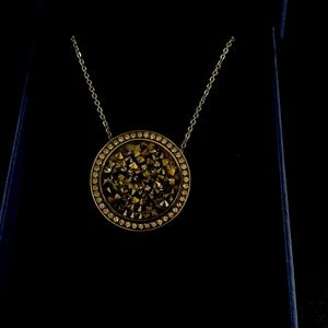 Authentic Swarovski Sound Pendant Short Jet/Crystal.